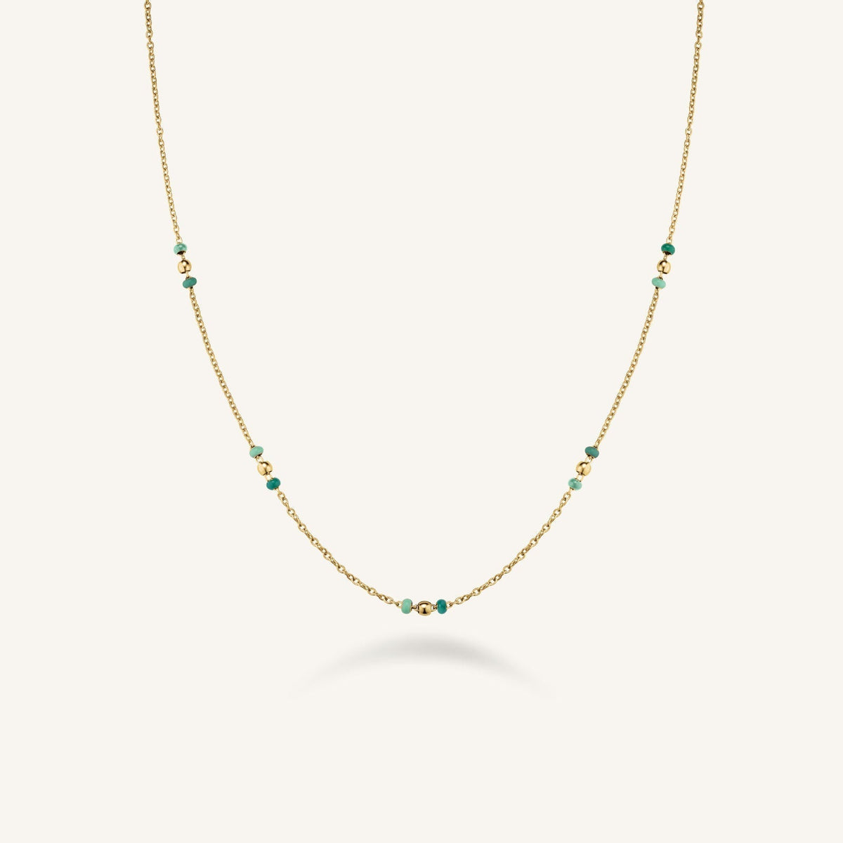 Emerald Dotted Necklace leftcolumn
