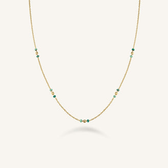 Emerald Dotted Necklace leftcolumn