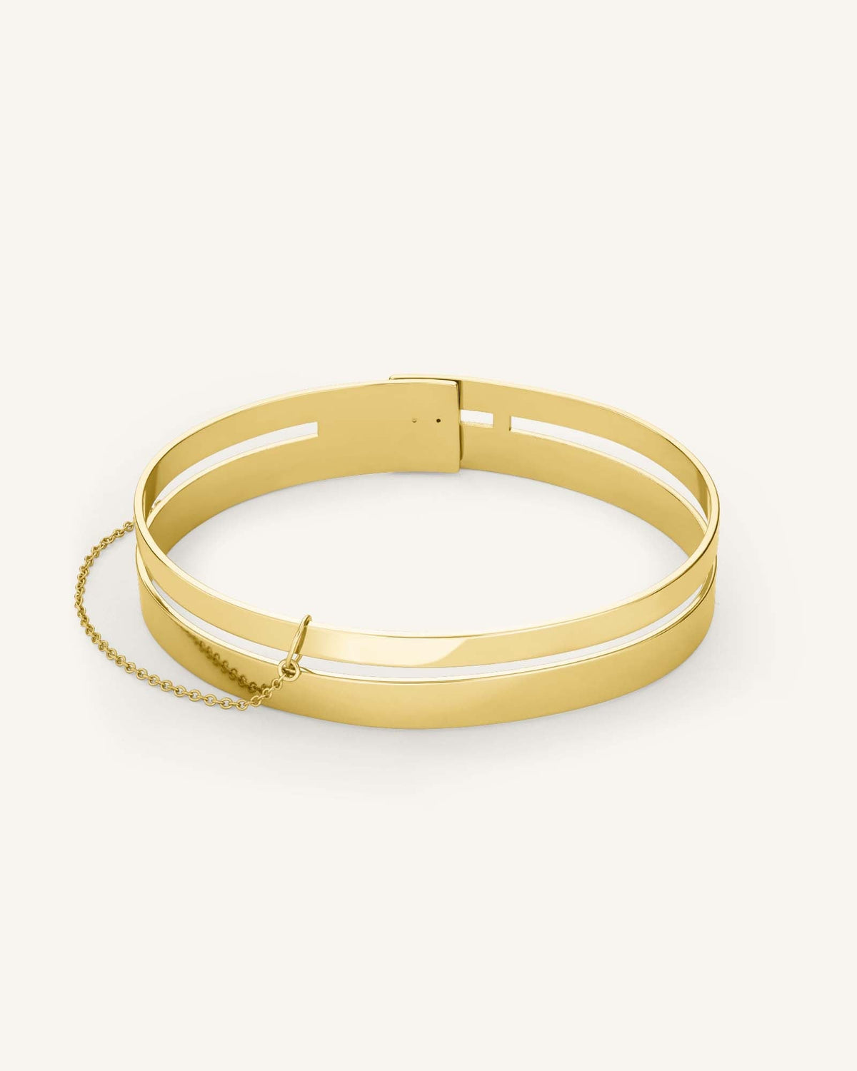 Double Bar Bangle Gold leftcolumn