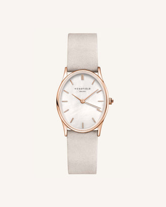Light Grey Nubuck Rose Gold Strap leftcolumn
