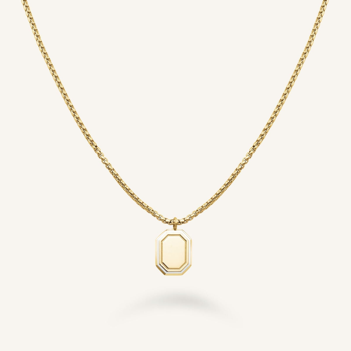 Octagon Enamel Necklace JNOCG-J850,leftcolumn,