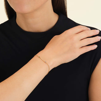 2 Birthstone Bracelet B-Gold-2,leftcolumn