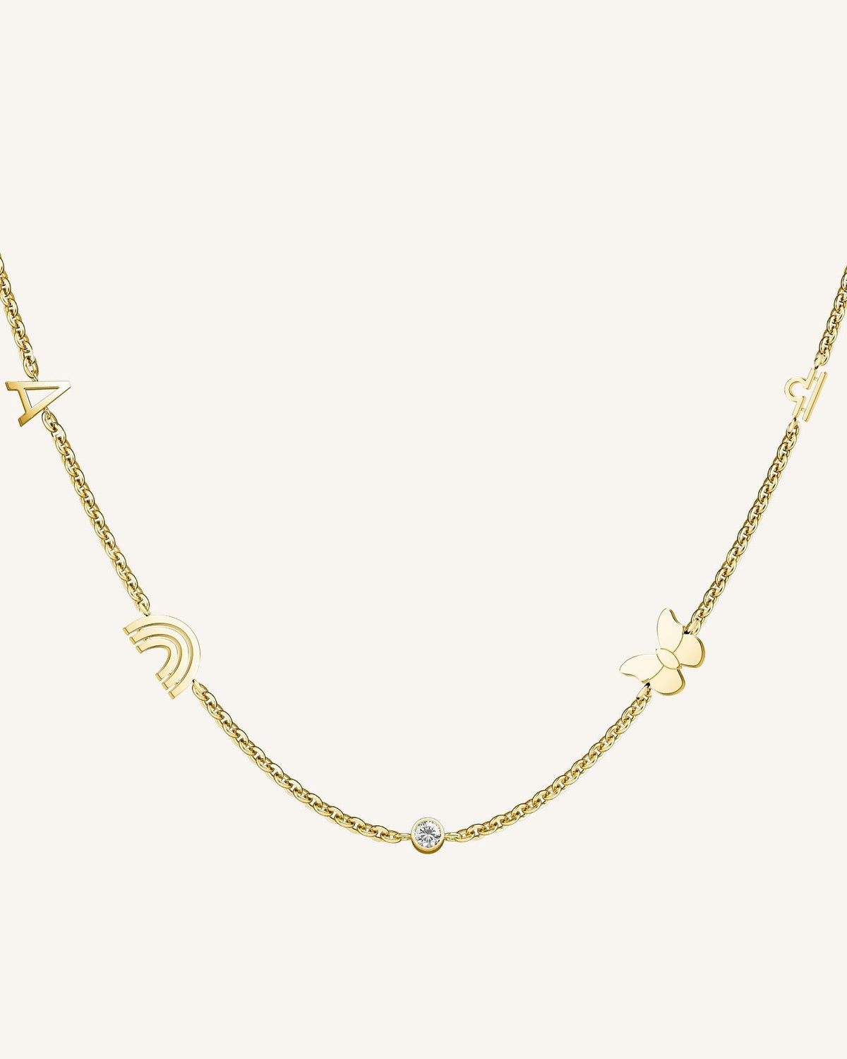 5 Charm Necklace N-Gold-5,leftcolumn