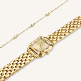 Boxelle Champagne + Triple Crystal Bracelet leftcolumn