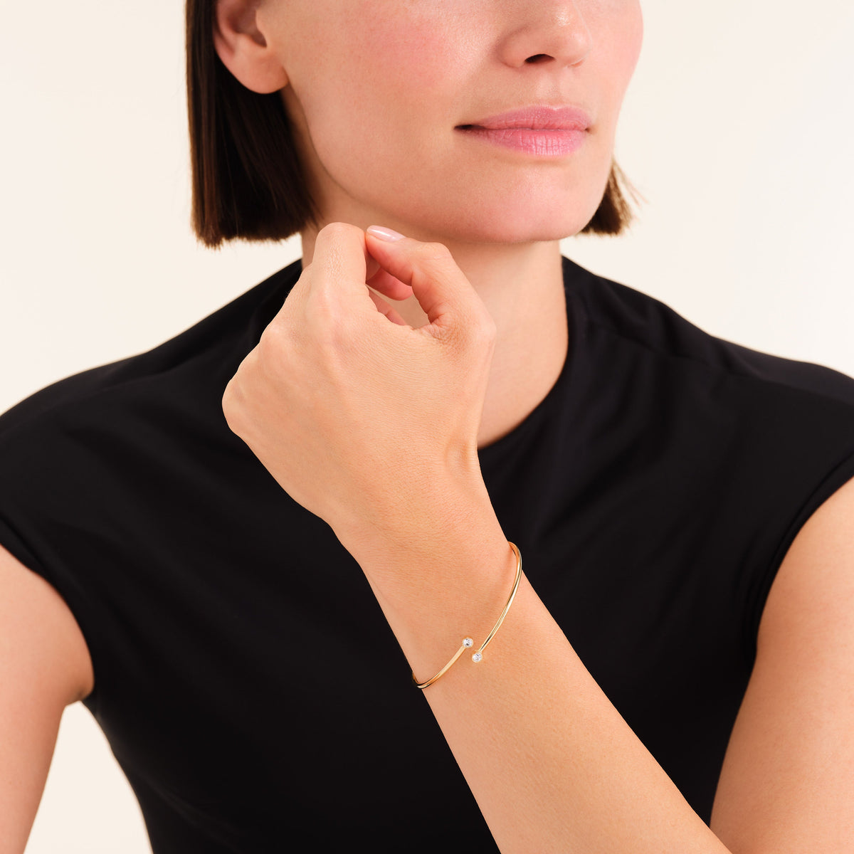 Double Crystal Bangle JBDCG-J1213,leftcolumn,