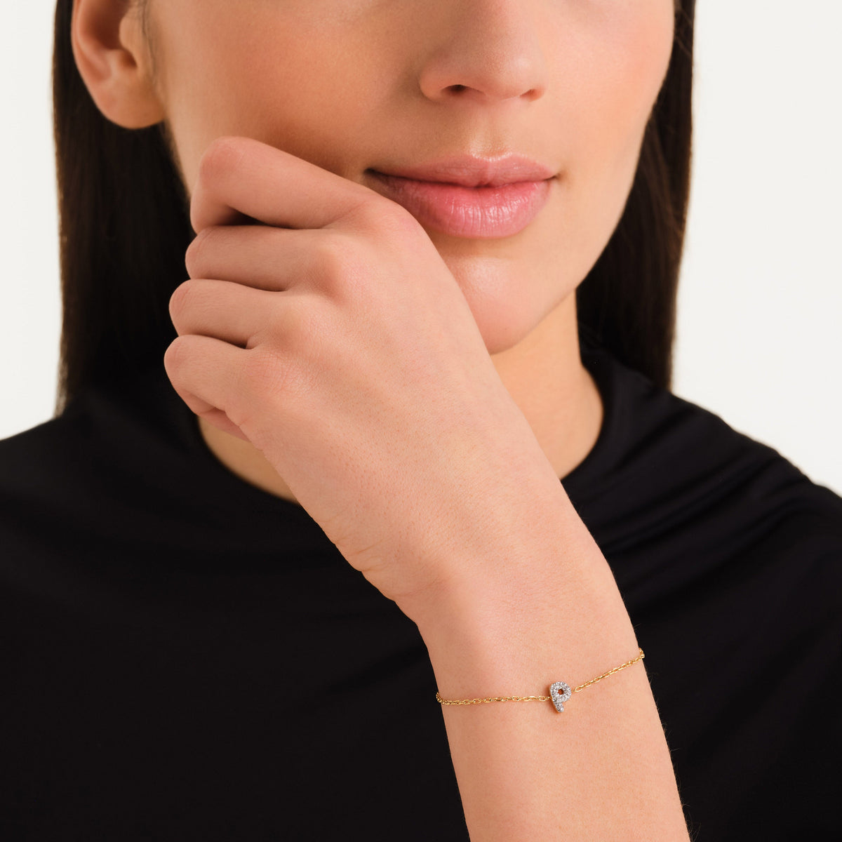 Crystal Letter P Bracelet leftcolumn