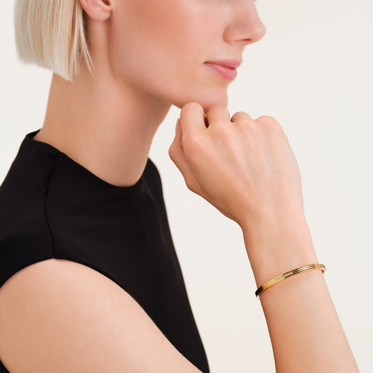 Striped Crystals Bangle JBSCG-J1037,leftcolumn,