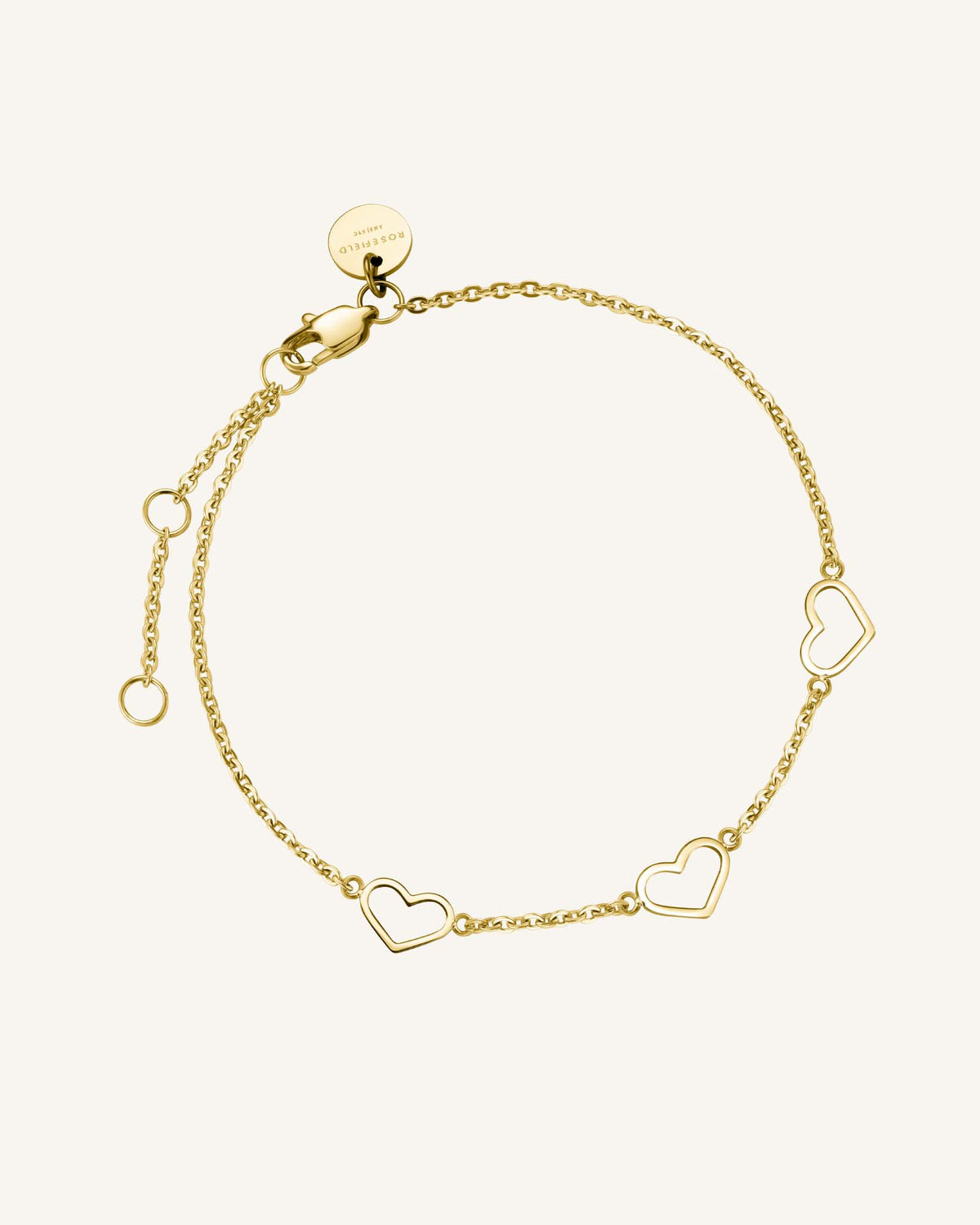 Triple Heart Bracelet Gold Triple Heart Bracelet Gold
