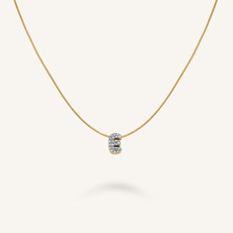Crystal Letter E Necklace leftcolumn