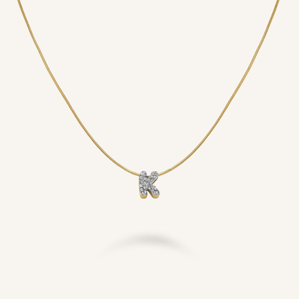 Crystal Letter K Necklace leftcolumn