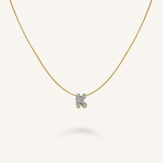 Crystal Letter K Necklace leftcolumn