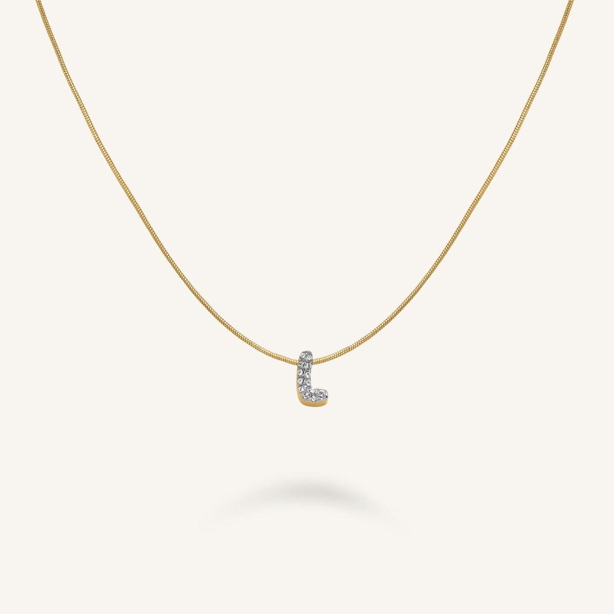 Crystal Letter L Necklace leftcolumn