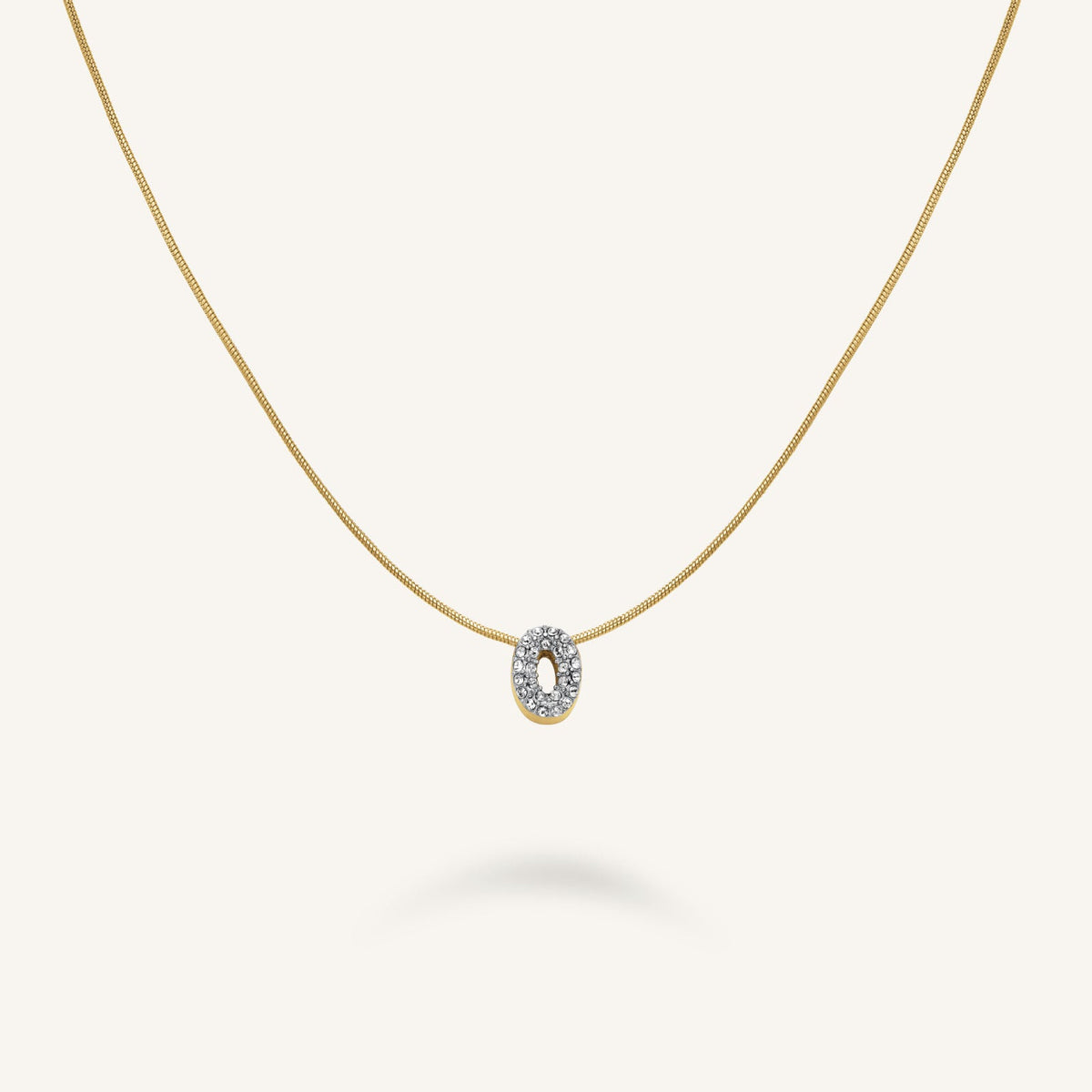 Crystal Letter O Necklace leftcolumn