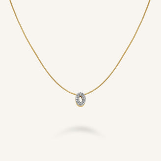 Crystal Letter O Necklace leftcolumn