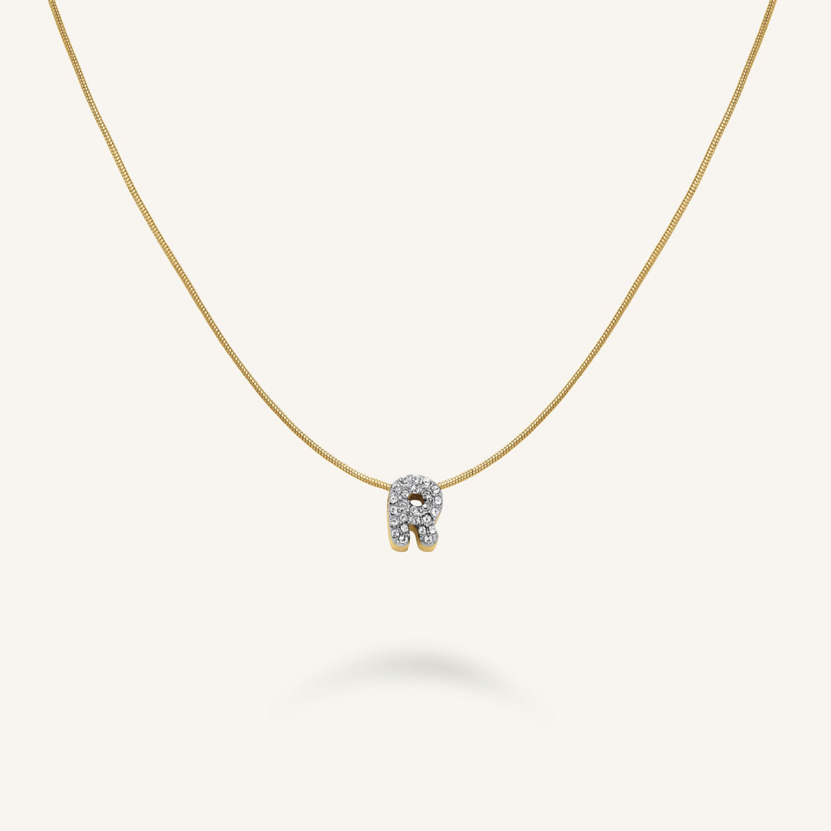 Crystal Letter R Necklace leftcolumn