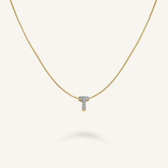 Crystal Letter T Necklace leftcolumn