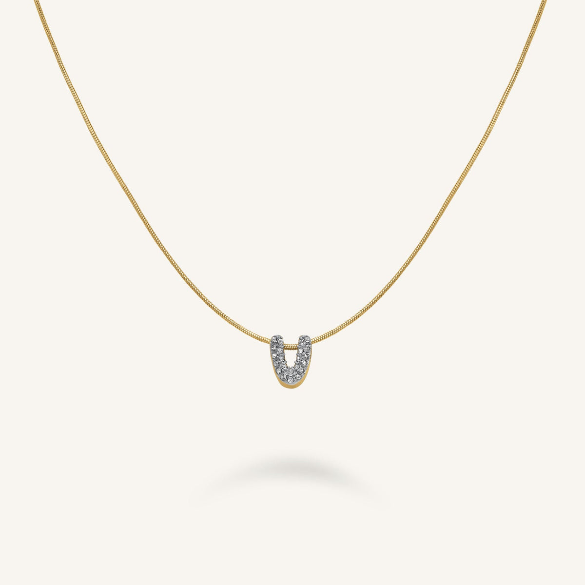 Crystal Letter V Necklace leftcolumn