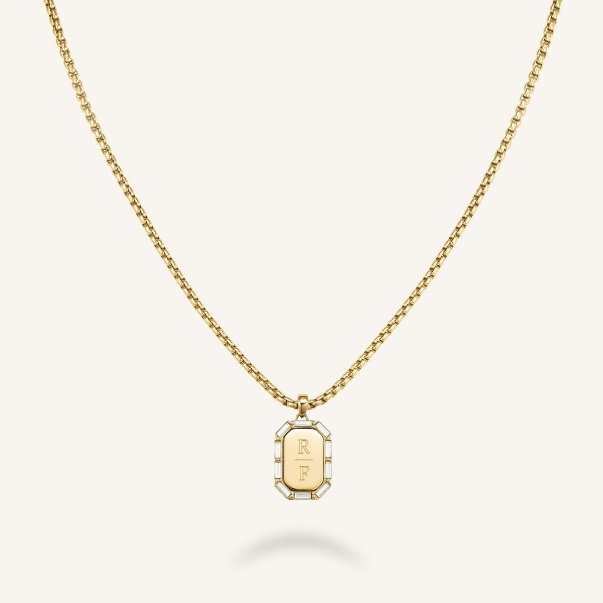 Octagon Baguette Necklace JNOBG-J1147,leftcolumn