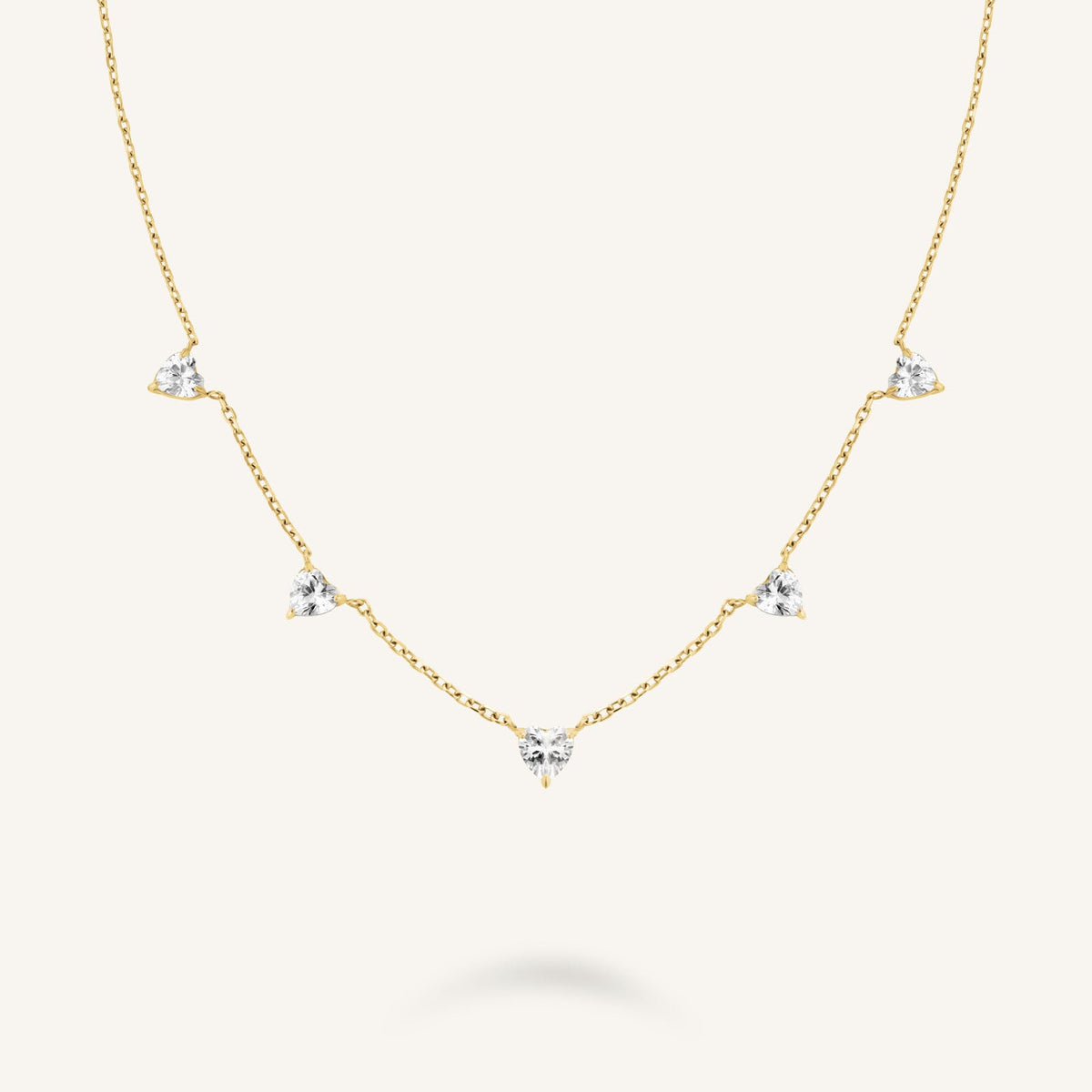 Row Hearts Necklace JNRHG-J1005,leftcolumn,