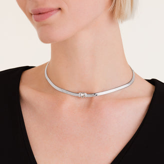 Snake Heart Choker Silver JNSWS-J1003,leftcolumn